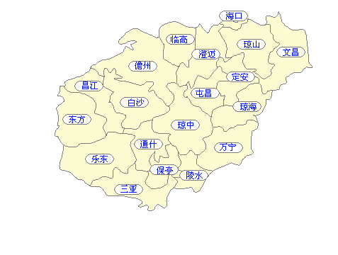 海南省交通地图