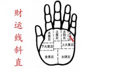 财运线斜直的手相好不好？