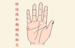 手相婚姻线财运线相交吉利吗？